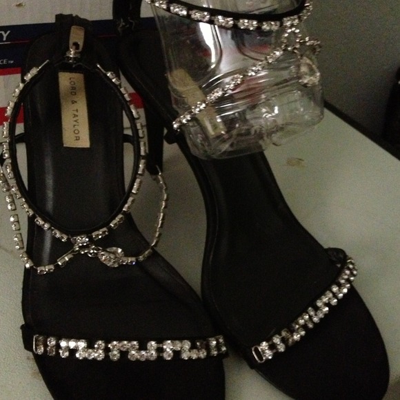 Black sandals and black dress