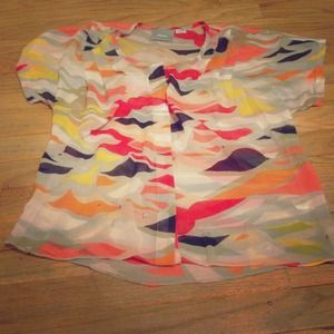 Geometric print blouse