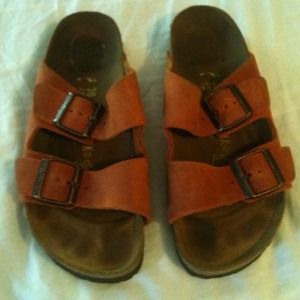 Birkenstock 2 Thick-Strap Sandals in Burnt Orange