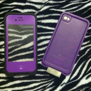 Purple iPhone 4 and 4s lifeproof case