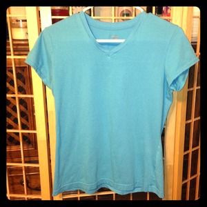 Blue Danskin v-neck shirt