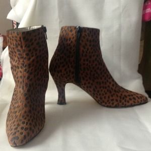 Leopard Ankle Boots
