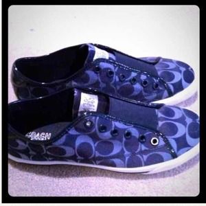 Blue coach shoes