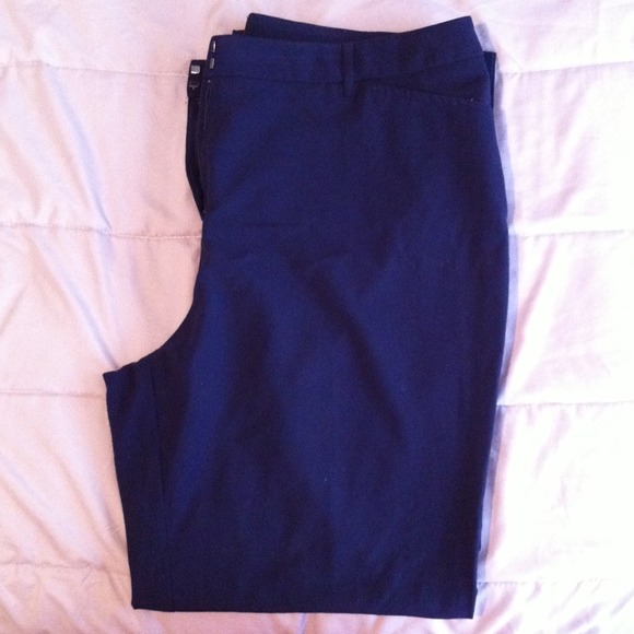 Straight legged trousers