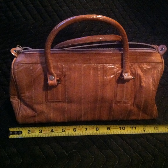 Genuine eel skin handbag