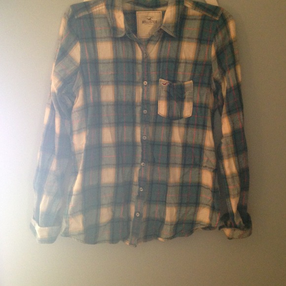 Hollister multi-colored flannel