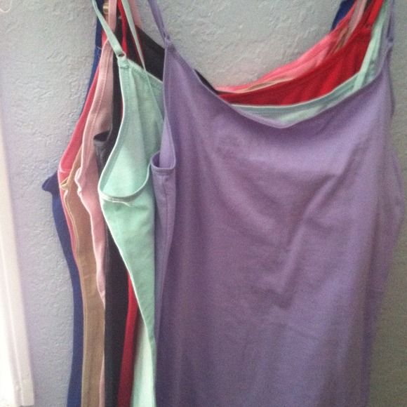 Women's long cotton camisoles tank tops