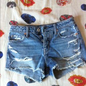 American eagle high waist distressed denim