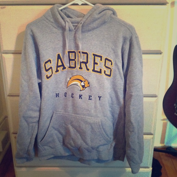 Gray/Grey Sabres Hockey Sweatshirt