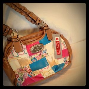 Medium Rosetti handbag pink and blue