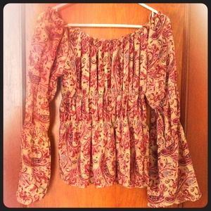 Peasant off the shoulder blouse