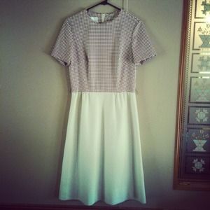 Vintage Brown/Tan Houndstooth Dress