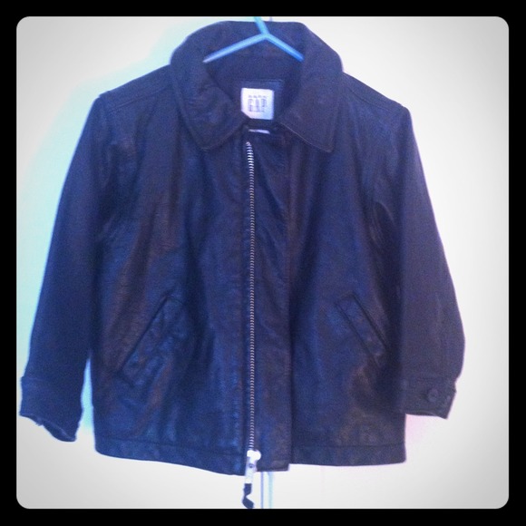 Baby gap genuine leather jacket