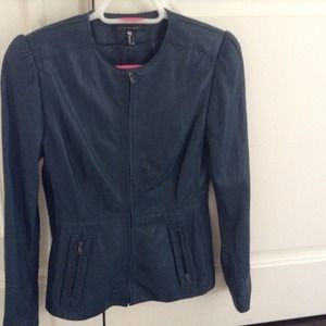 Leather jacket by Elia Tahari . Now$100