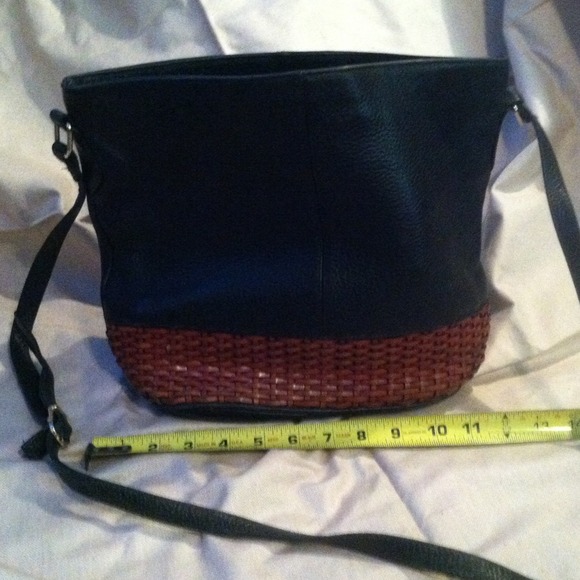Black leather purse