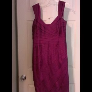 Dark fuchsia cocktail dress