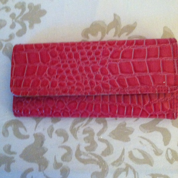 Pink wallet clutch
