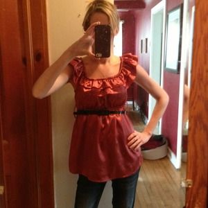 Rue 21 peasant top with belt nwot