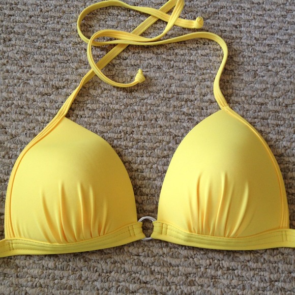 Yellow Venus Bikini Top. Fits C cup. Bright yellow