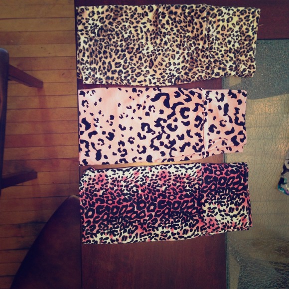 Lot Of 3 Mini High Waisted Leopard Skirts