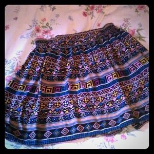 Aztec print skirt