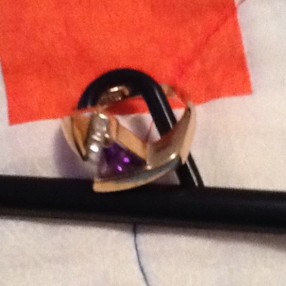 Gold and purple ring