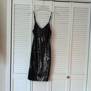 Shiratori  size small sequence black dress. NWT