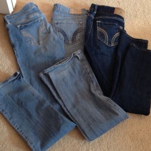3 hollister jeans