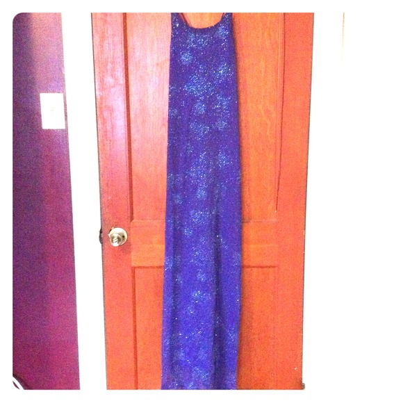 Purple glitter gown