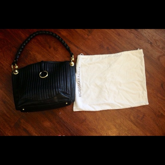 Black leather BCBG handbag