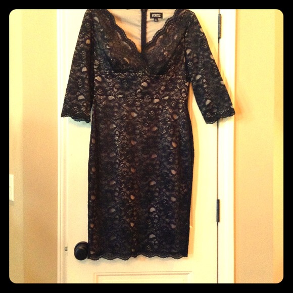 Sexy black lace dress