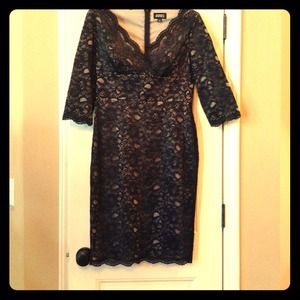 Sexy black lace dress