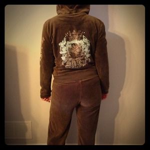 Juicy Couture brown velour sweatsuit
