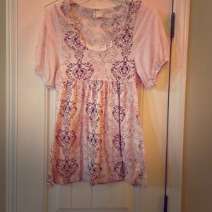 Girly black and pink top