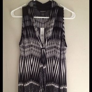 Glamour Black and White Zigzag Dress. Knee length