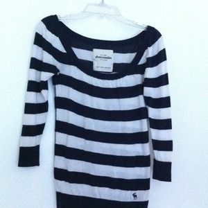 Blue and white sweater