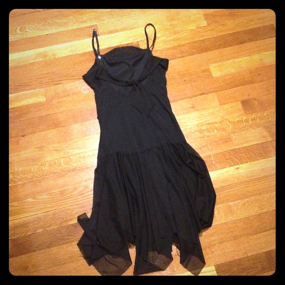Sexy backless black dress