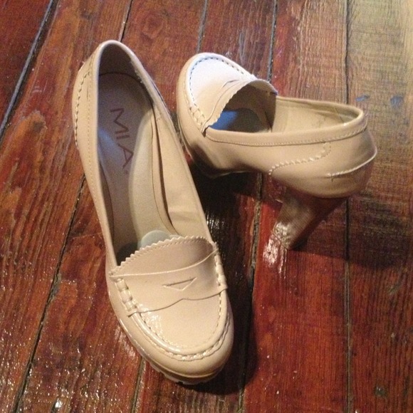 High heel loafers
