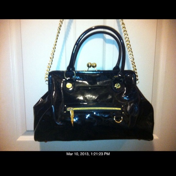 Black patten Betsey Johnson purse