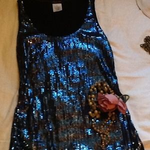 Sequin blue top