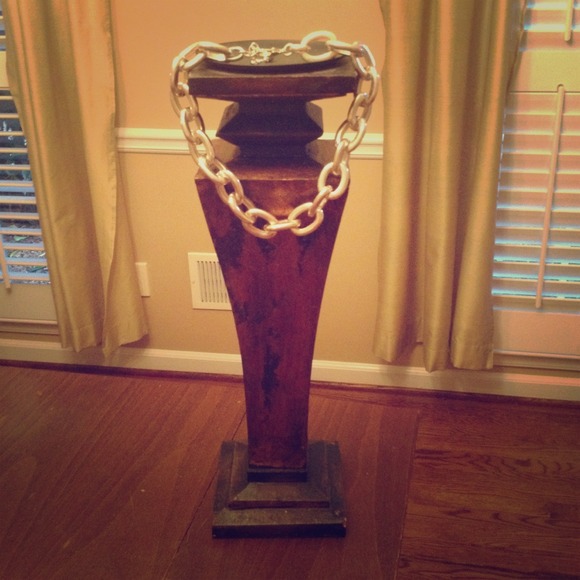 Large link silver chain necklace