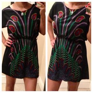 ❌TRADED❗️Peacock Feather Designed Dress