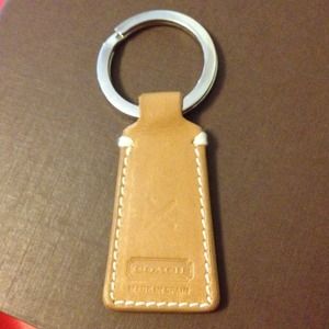 Coach beige key chain