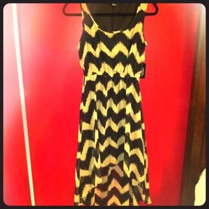 Beige and black summer dress