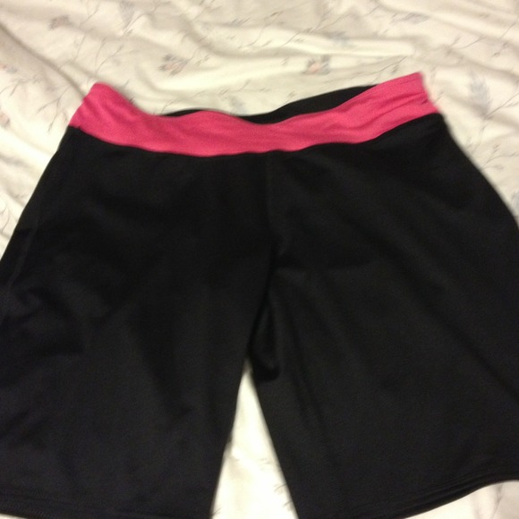 Black and Pink Workout Shorts