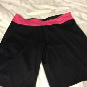 Black and Pink Workout Shorts