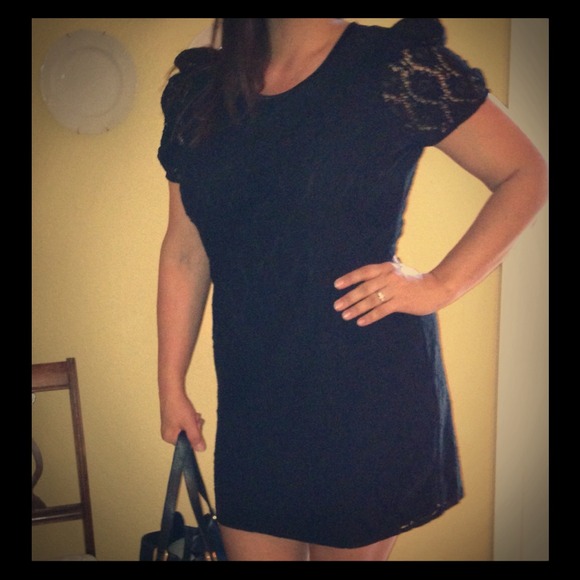 💕Romantic Black Lace Eyelet Dress Size 14💕