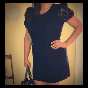 💕Romantic Black Lace Eyelet Dress Size 14💕