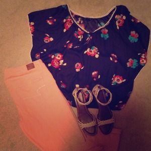 American Eagle Outfitters- shirt, pants, sandals