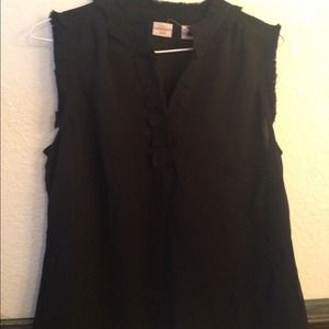 Black sheer sleeveless shirt